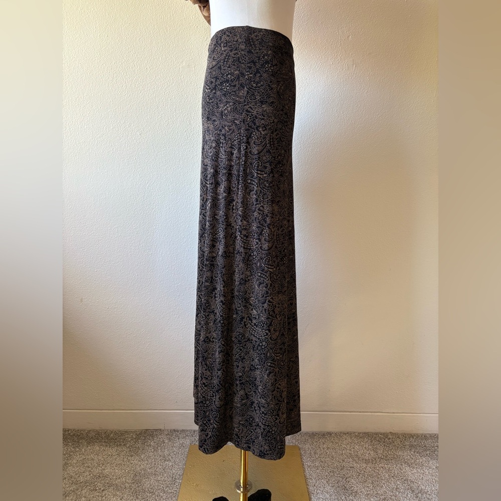 Vintage Y2K Skirtology Brown & Black Paisley Maxi Skirt - Picture 5 of 9